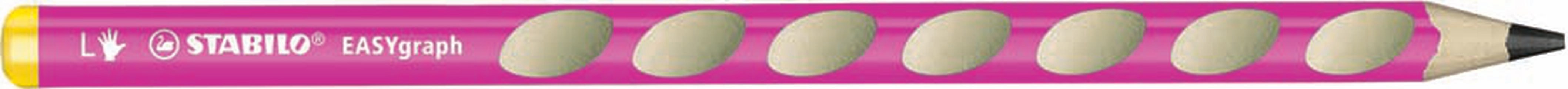 Lápices grafito Stabilo Easy zurdo rosa 12u Lápices grafito Stabilo Easy zurdo rosa 12u