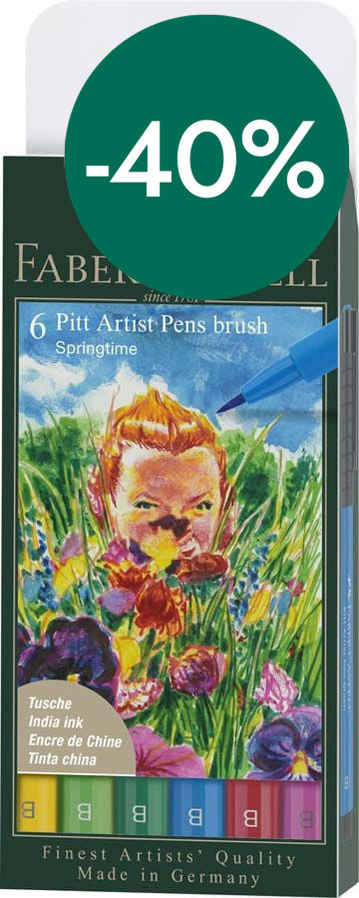 Pitt Artist Pen brush Springtime 6 c