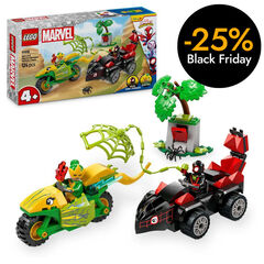LEGO® Spidey Spin y Electro: Duelo de Vehículos Dinosaurio 11198