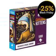 Puzle 1000 piezas Pug with a Pearl Earring