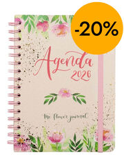 Agenda Finocam The Flower Journal E10 sem/vista horizontal cat 2026 rosa
