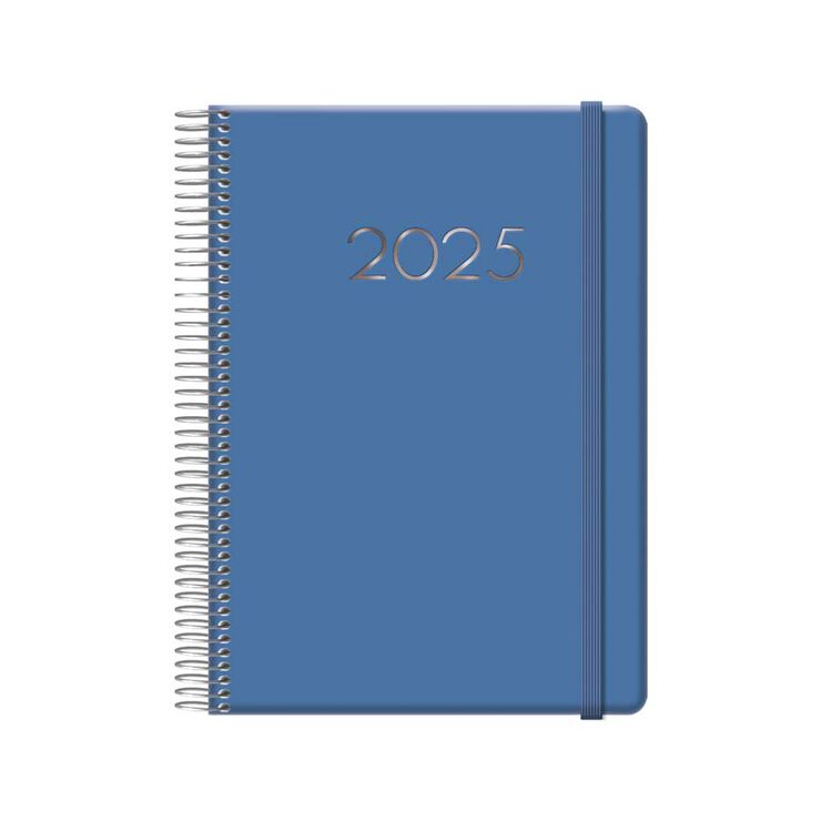 Agenda Denver 15x21 dia/pàg castellà 2025 blau