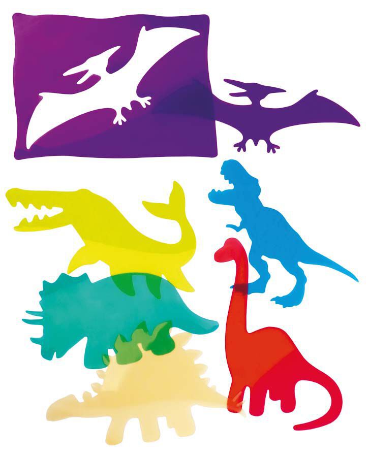 Plantilles trasl&uacute;cides dinosaures