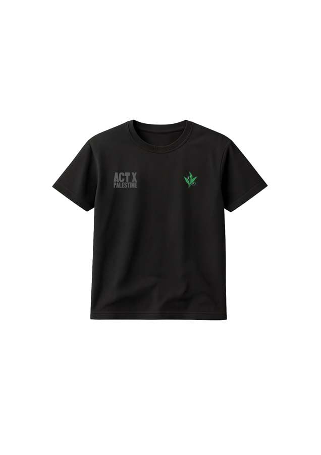 Camiseta Act X Palestine negro
