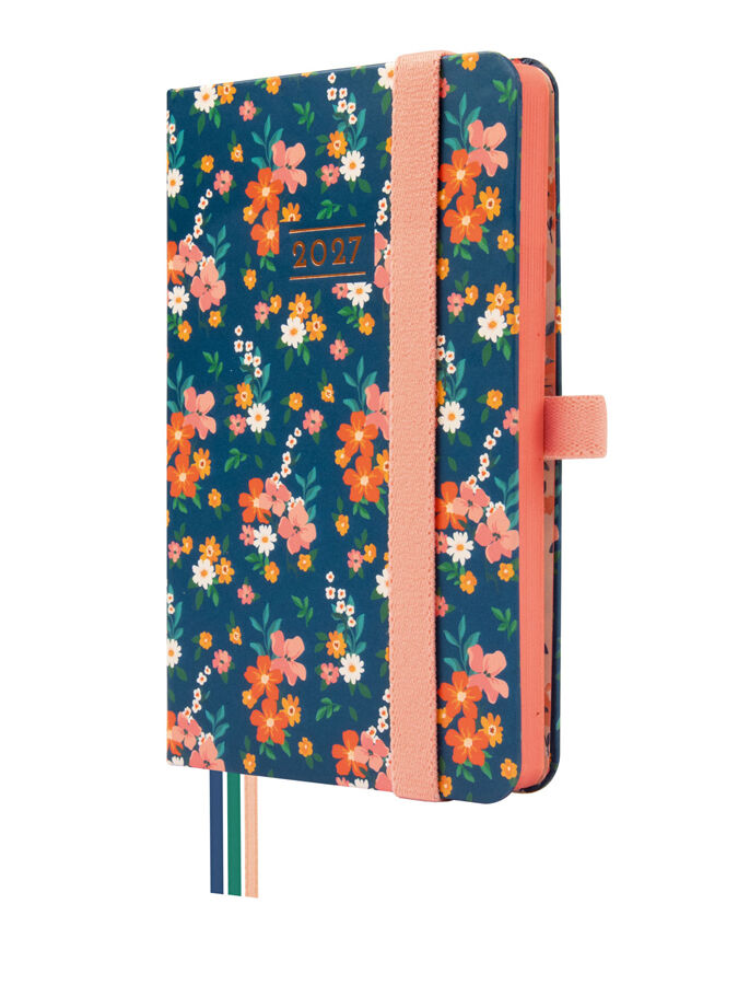 Agenda Finocam Design Semana Vista Horizontal 2027 Catal&aacute;n Flora