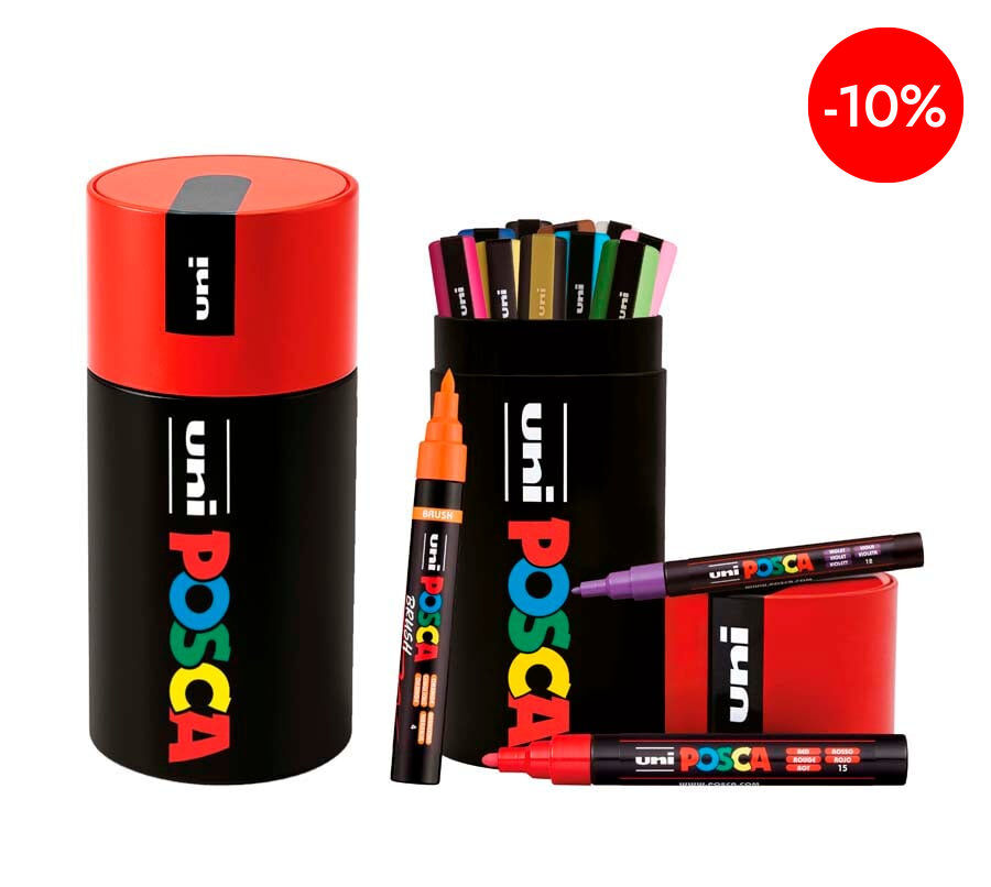 Rotuladores Posca Estuche Metal Coleccionista 13 colores