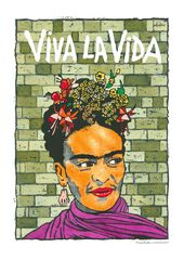 P&oacute;ster&nbsp;Dignidart&nbsp;Frida&nbsp;Kahlo&nbsp;Viva la vida