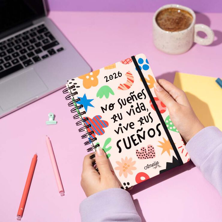 Agenda A5 sem/vista mult 2026 Amélie