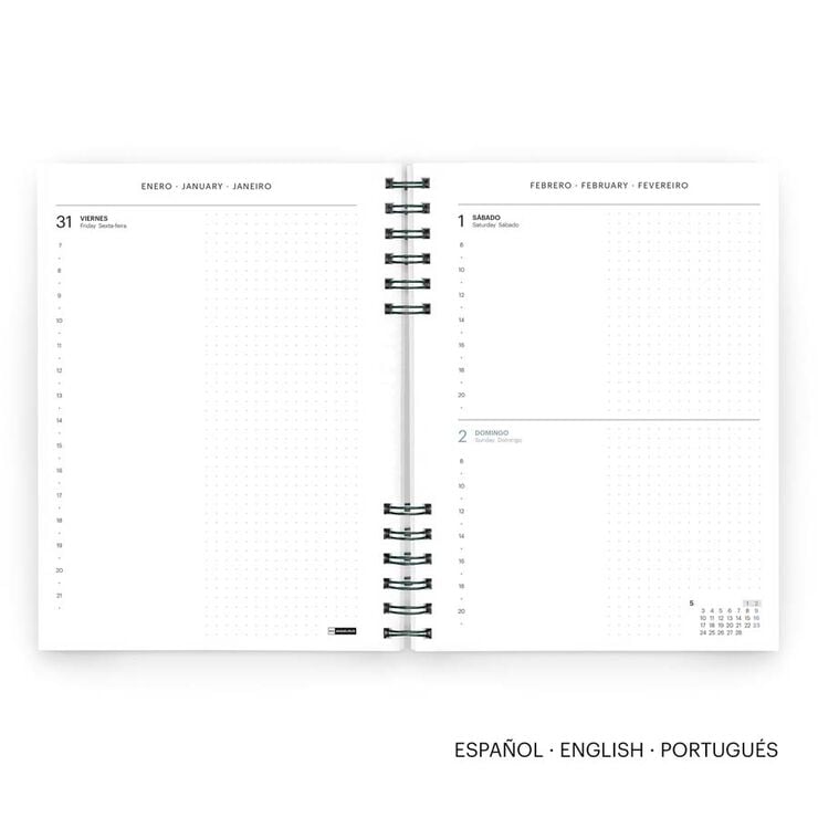 Agenda Miquelrius Plus W-O día/pág mult 2026 Basic azul marino