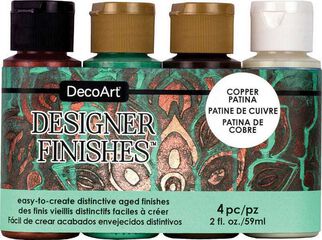 DecoArt Designers Finishes Pátina Cobre 4 colores