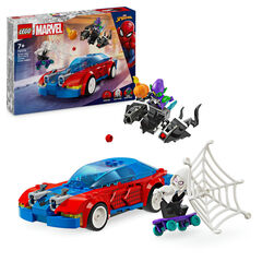 LEGO®  Super Herois Cotxe de Carreres de Spider-Man i Follet Verd Venomitzat 76279