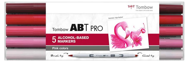 Retolador Tombow Abt Pro Dual Brush roses 5 colors