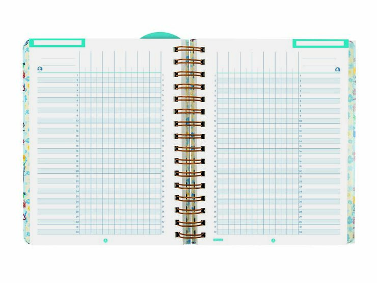 Agenda Profesor Design | 1/4 Semana Vista, Castellano (2026-2027) &ndash; Flower