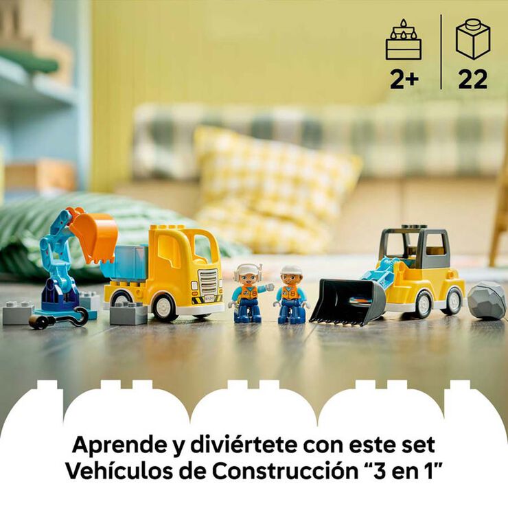 LEGO&reg; DUPLO Town Vehicles de Construcci&oacute; &ldquo;3 en 1&rdquo; 10475