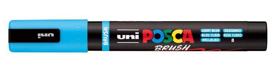 Marcador Posca PC-5BR pincel 1-4mm azul claro
