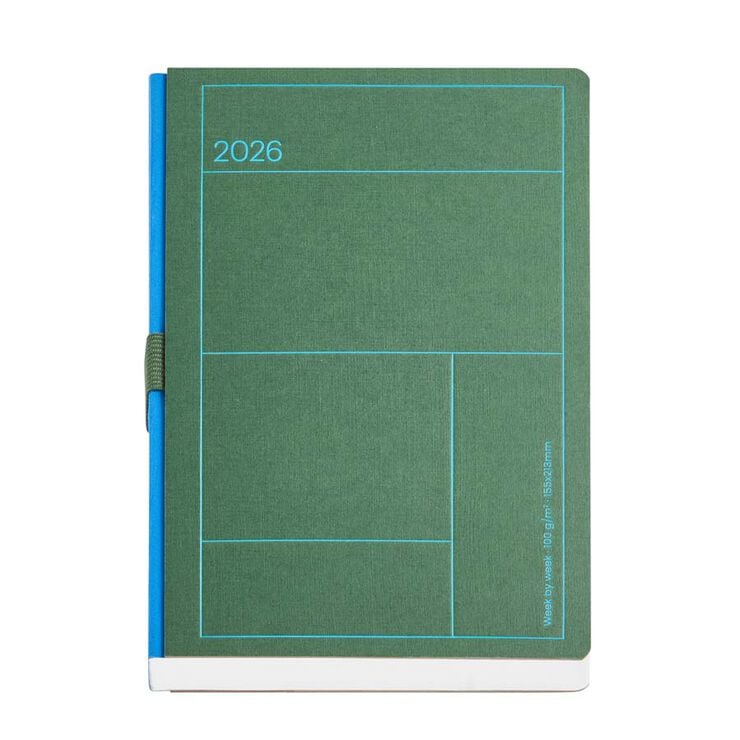 Agenda Miquelrius Plus 15x21 sem/vista mult 2026 Lineas verde