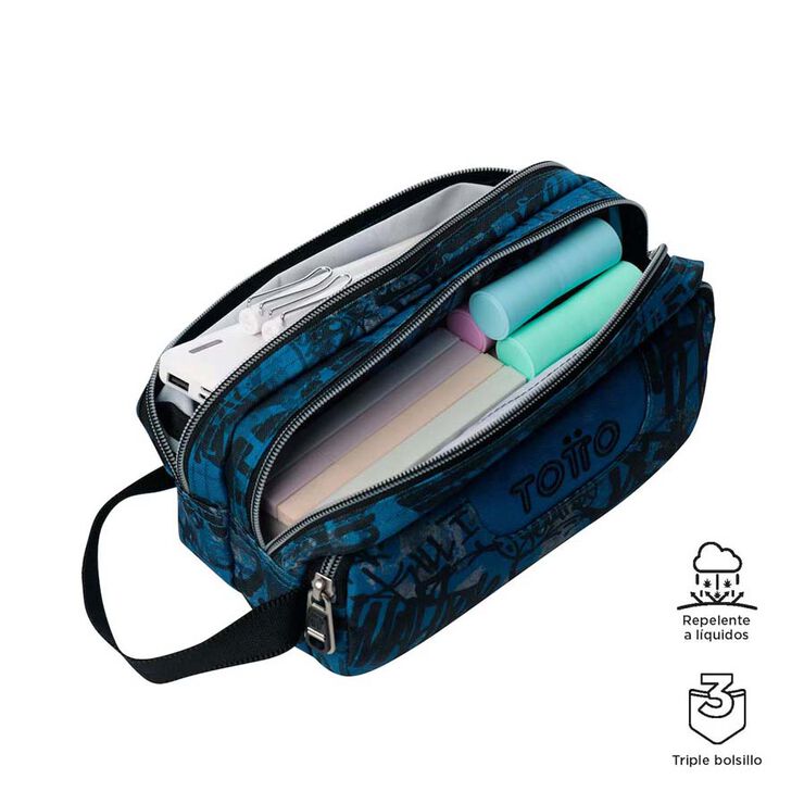 Estuche 3 cremalleras Totto Urban Graph