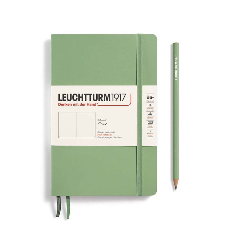 Libreta Leuchtturm B6 tapa blanda liso sage