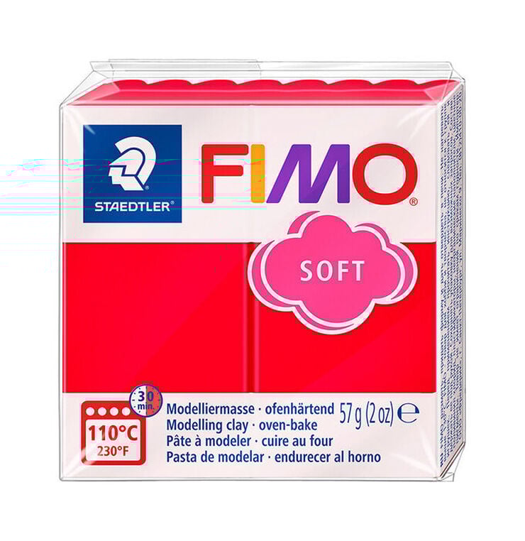 Pasta moldear Fimo Soft 57g rojo