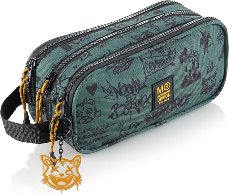 Estuche Triple MQR Not Boring Verde