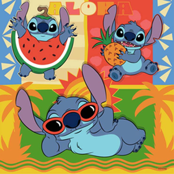Puzle 3 X 49 peces Disney Stitch