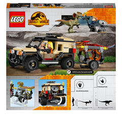 LEGO® Jurassic World Transporte del pyrorraptor y el dilofosaurio, coche todoterreno 76951
