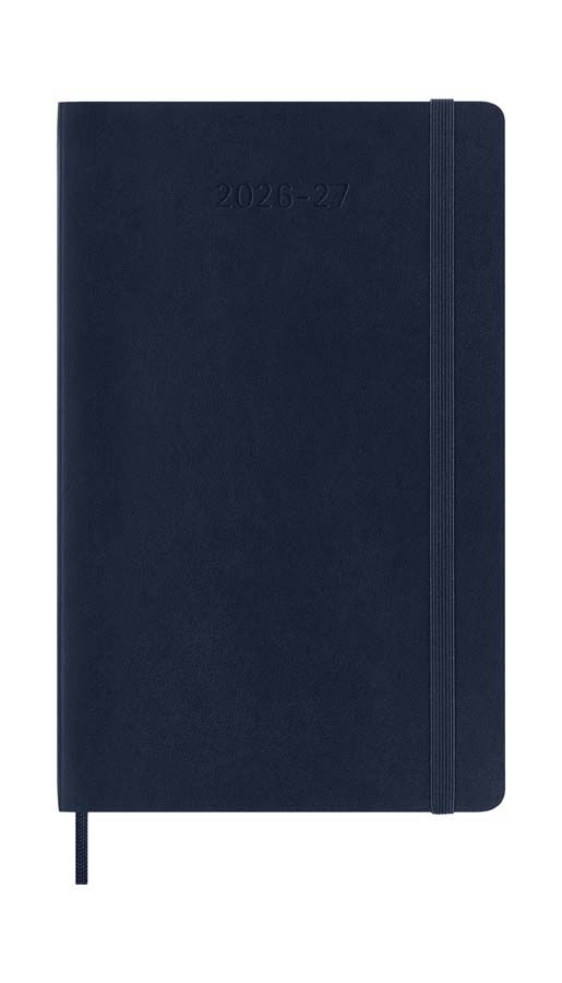 Agenda Moleskine 18 mesos set/vista L tapa tova blau