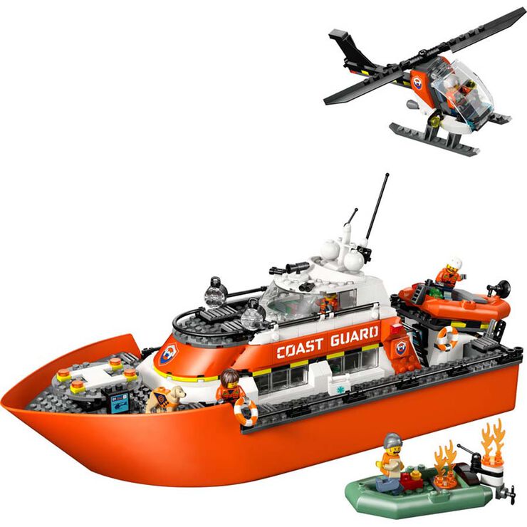LEGO&reg; City Vaixell i Helic&ograve;pter de Rescat de Guardacostes 60504