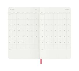 Agenda Moleskine 18 meses sem/vista L tapa blanda rojo