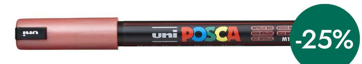 Rotulador Posca PC-1MR 0,7mm rojo metal