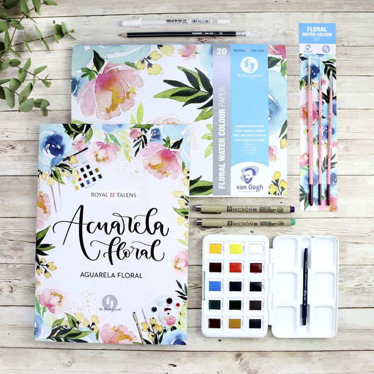 Aquarel·la Floral Vang Gogh set iniciació Aquarel·la Floral Vang Gogh set iniciació