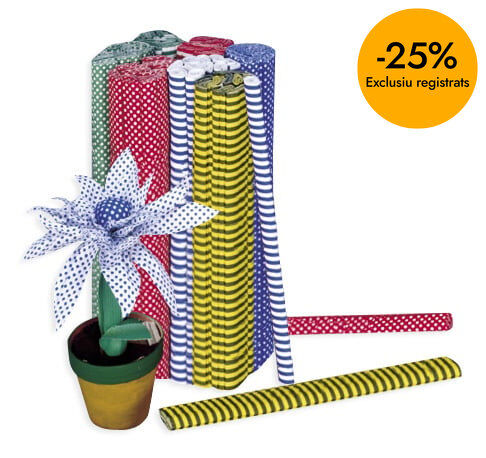 Paper Cresp&oacute; Werola Decorat 0,5x2,5 blanc/blau