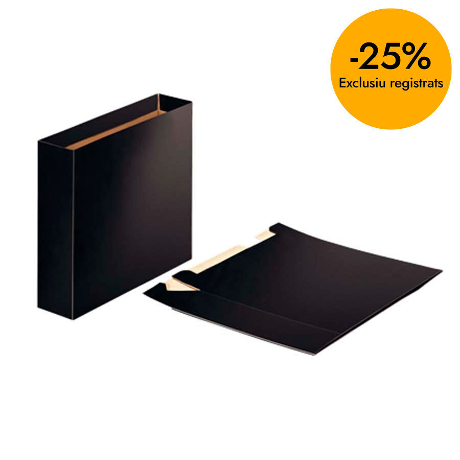 Caja vac&iacute;a archivador AZ A4 negro Esselte