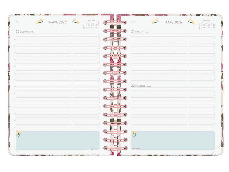 Agenda Finocam Moniquilla E10 1dia/p&agrave;g cat 2026 Rosella