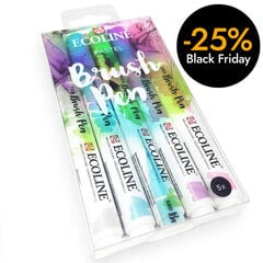 Rotulador pincel Talens Ecoline pastel 5 colores