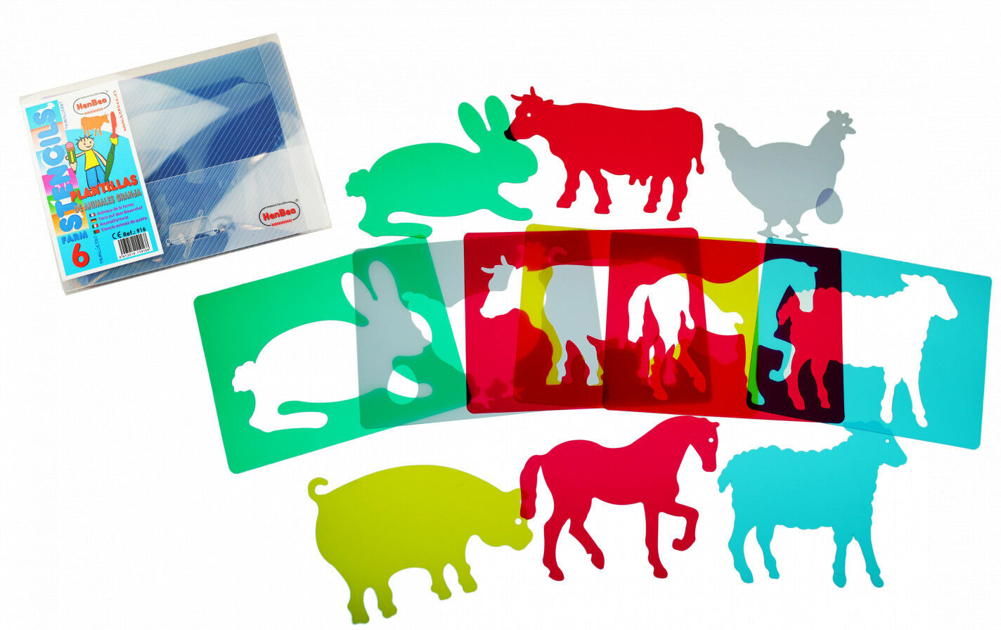 Plantillas transl&uacute;cidas granja