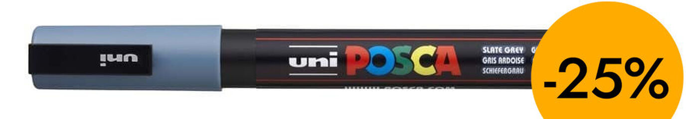 Rotulador Posca PC-3M 0,9-1,3mm gris pizarra