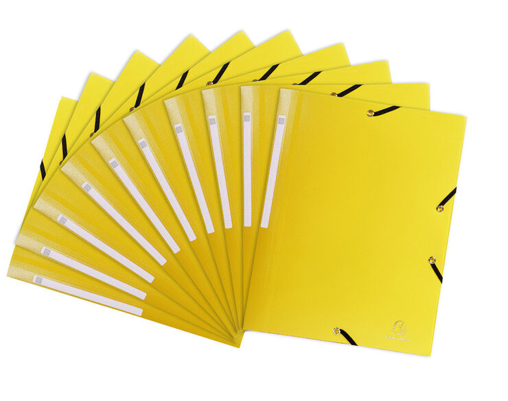 Carpeta gomas y solapas A4 Exacompta amarillo