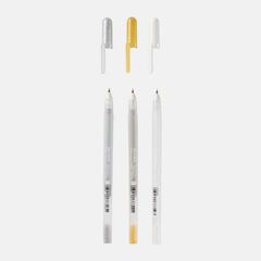 Rotuladores Sakura Gelly Roll Metal oro/plata/blanco 3 colores