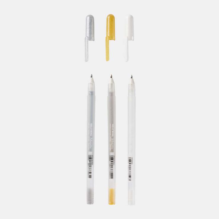 Rotuladores Sakura Gelly Roll Metal oro/plata/blanco 3 colores