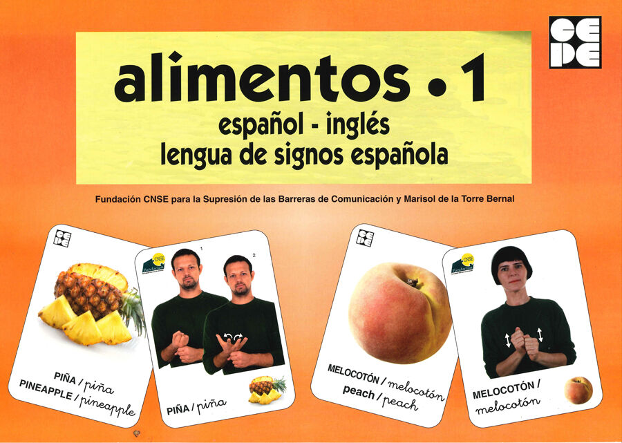 Vocabulario fotogr&aacute;fico elemental Alimentos 1 (frutas)