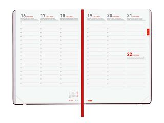Agenda Finocam 18 meses Mara Y10 sem/vista vertical mult 2025-26 rojo
