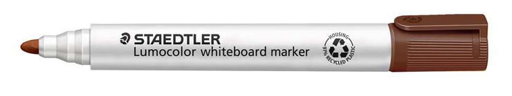 Rotuladores pizarra blanca Staedtler Lumocolor 351 marrón 10u