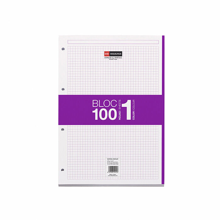 Recambio libreta&nbsp;Miquelrius&nbsp;A4&nbsp;5x5&nbsp;70&nbsp;gr&nbsp;100F Marge&nbsp;Blau