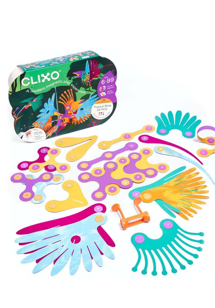 Construcció Magnètica Clixo Ocells 22 peces