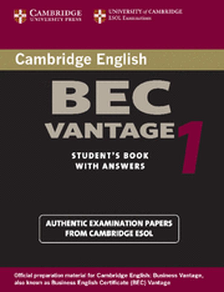 Bec Vantage 1 Student'S Book+Key