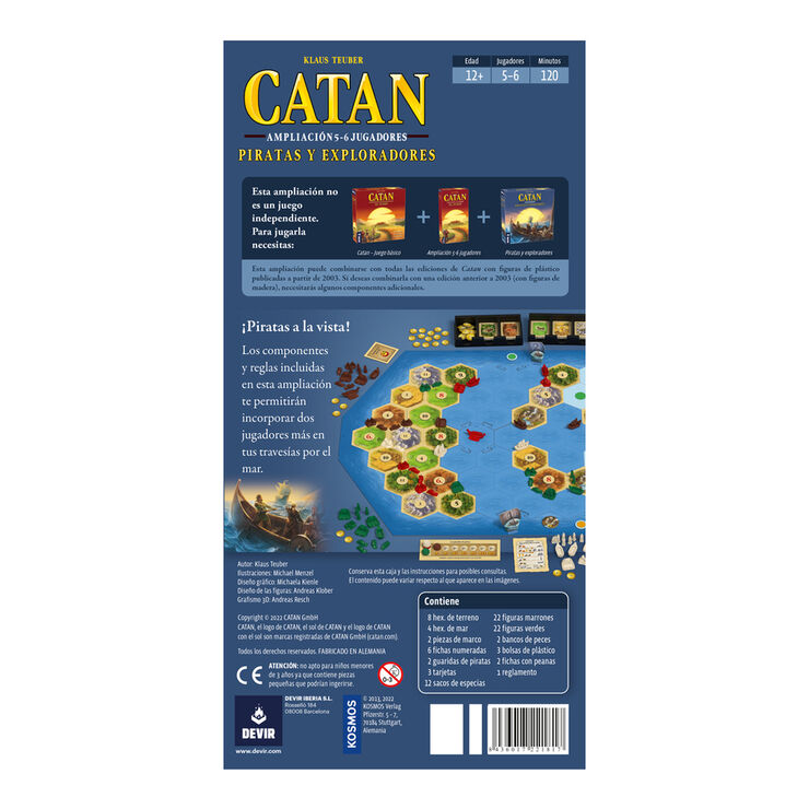 Catan Piratas y Exploradores Expansión 5-6 jugadores