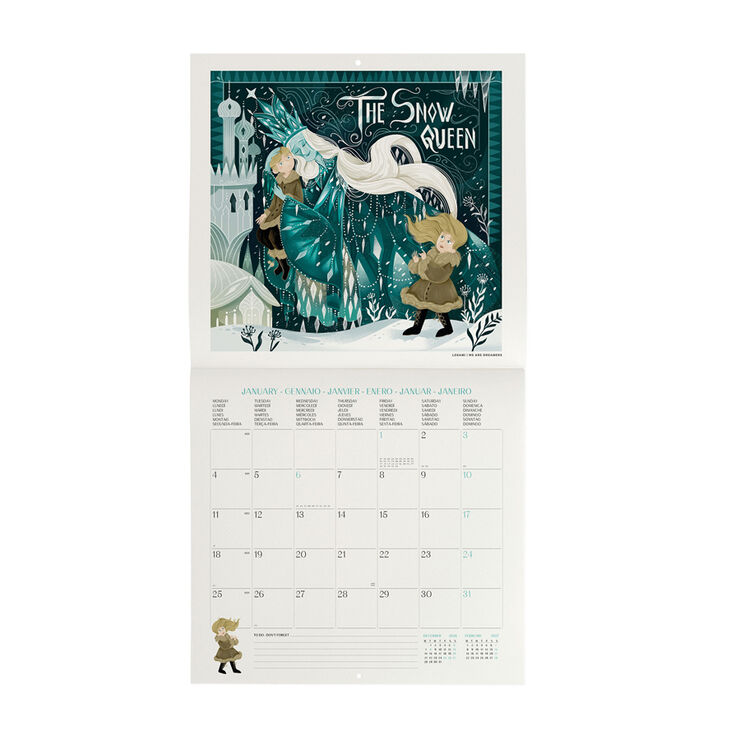 Calendario Legami 30x29 Pared Once Upon A Time Multiling&uuml;e 2027