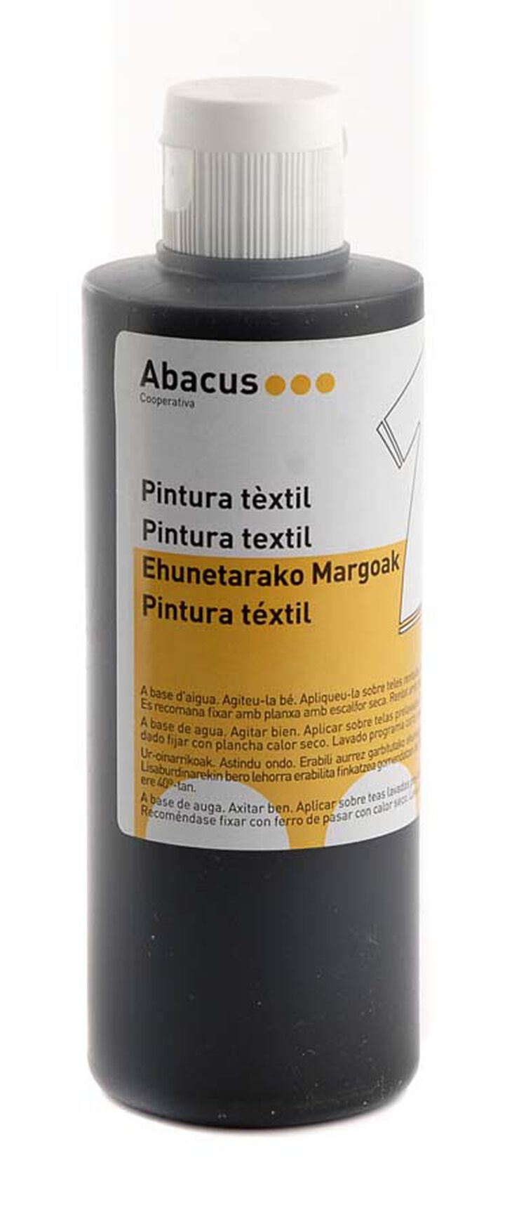 Pintura textil Abacus 200 ml Negro
