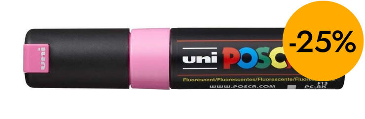 Rotulador Posca PC-8K 8mm rosa fluorescente